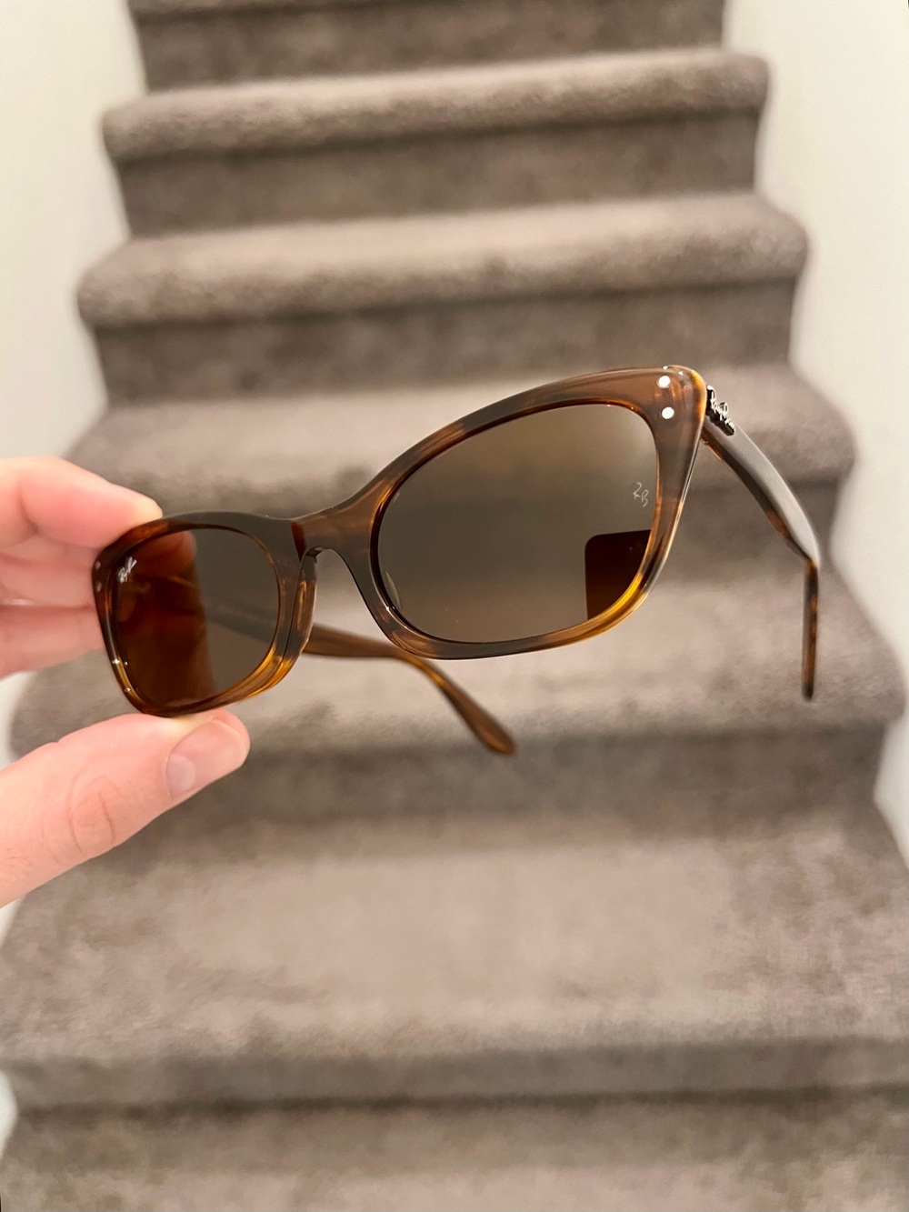 NEW Ray-Ban RB2299 Lady Burbank Women's Cat Eye Sunglasses 52mm Brown/Brown Lens